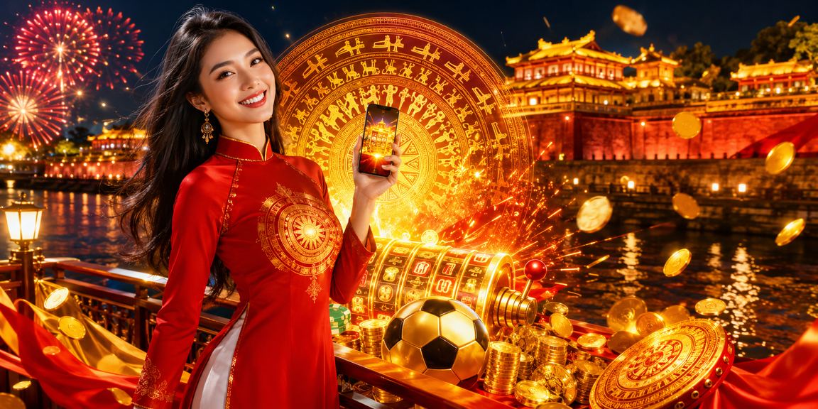 Trò chơi slot tại Huế với ánh sáng sân khấu neon
